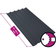 PRECIT Trapezplatte für Dach W35LR Anthrazitgrau RAL 7016 80mµ Shimoco Beschichtung Fix-Breite 1070 mm x Stärke 0,5 mm (Meterware ab 150 bis max. 900 cm)