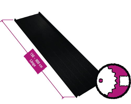 PRECIT Trapezplatte für Dach mit Antikondensationsvlies W33LV Tiefschwarz RAL 9005 80mµ Shimoco Beschichtung Fix-Breite 548 mm x Stärke 0,5 mm (Meterware ab 150 bis max. 900 cm) PRECIT Trapezplatte für Dach mit Antikondensationsvlies W33LV Tiefschwarz RAL 9005 80mµ Shimoco Beschichtung Fix-Breite 548 mm x Stärke 0,5 mm (Meterware ab 150 bis max. 900 cm)
