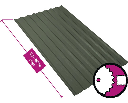 PRECIT Trapezplatte für Dach W20LR Nadelgrün RAL 6020 80mµ Shimoco Beschichtung Fix-Breite 1135 mm x Stärke 0,5 mm (Meterware ab 150 bis max. 900 cm) PRECIT Trapezplatte für Dach W20LR Nadelgrün RAL 6020 80mµ Shimoco Beschichtung Fix-Breite 1135 mm x Stärke 0,5 mm (Meterware ab 150 bis max. 900 cm)