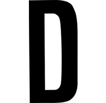 Schwarzer Buchstabe D