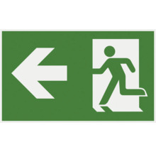 Hinweisschild "Fluchttür links" 250x150 mm