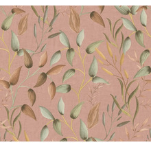 Vliestapete 39745-3 Pint Walls 2 Blätterranke rosa grün