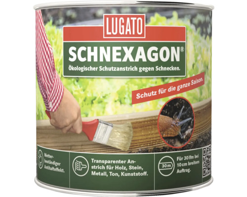 Lugato Schnexagon Lugato 375 ml Dose Schnecken Schutzanstrich für Holz, Stein, Metall, Ton und Kunststoff