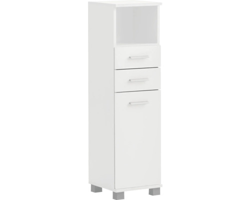 Highboard Palermo BxHxT 30,3 x 110,5 cm x 32,6 cm Frontfarbe weiß