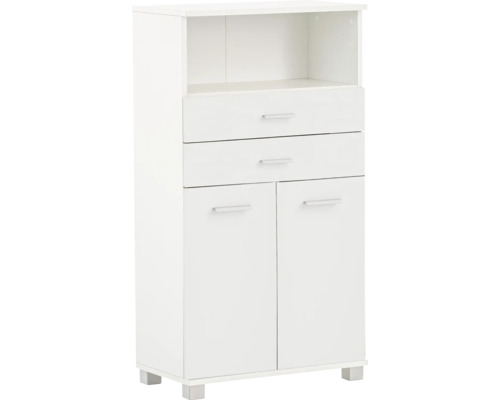 Highboard Palermo BxHxT 59,8 x 110,5 cm x 32,6 cm Frontfarbe weiß