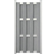 Teilelement GroJa Merano vormontiert ohne Pfosten 84,30 x 180 cm steingrau co-extrudiert