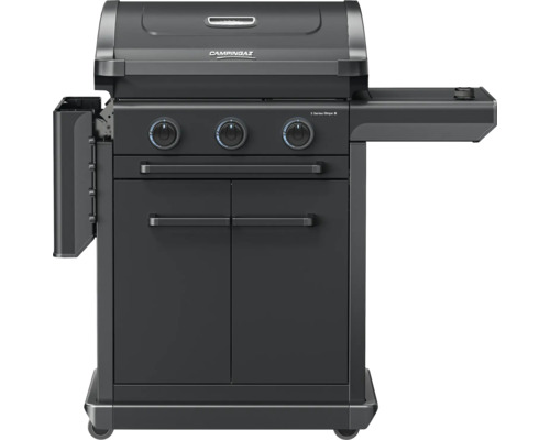 CampinGaz Gasgrill mit drei Brennern, Ablagefläche und Unterschrank