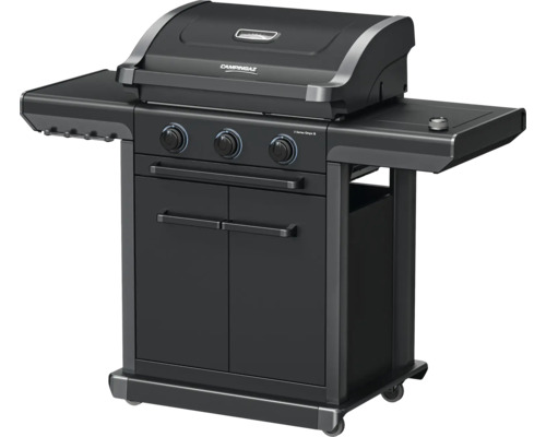 Gasgrill mit drei Brennern, Seitenablagen und Unterschrank