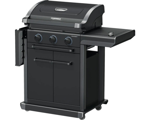 CampinGaz Gasgrill mit drei Brennern, Seitenablage und Unterschrank
