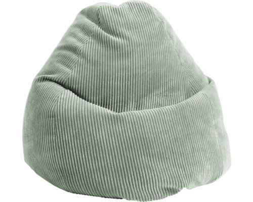 Sitzsack Sitting Point Beanbag Shara XXL Rib ca. 300 Liter salbei 80x130 cm Cord Sitzsack