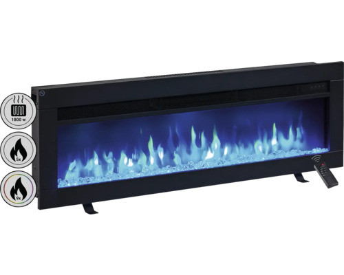 Elektrischer Kamin mit blauen Flammen und Fernbedienung