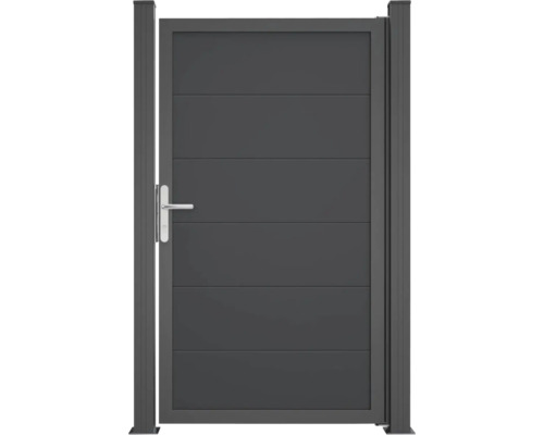 Einzeltor GroJa BasicLine Nova DIN universal vormontiert ohne Pfosten 100 x 180 cm anthrazit Einzeltor GroJa BasicLine Nova DIN universal vormontiert ohne Pfosten 100 x 180 cm anthrazit