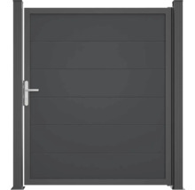 Einzeltor GroJa BasicLine Nova DIN universal vormontiert ohne Pfosten 150 x 180 cm anthrazit