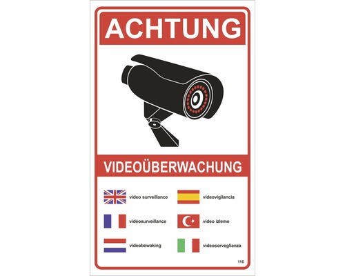 Hinweisschild "Videoüberwachung" 250x150 mm