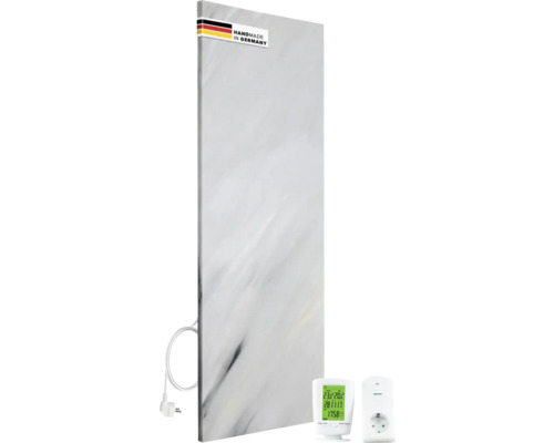 Infrarot Natursteinheizung Marwona Bianco 100x40 cm 800 Watt inkl. Funkthermostat und Empfänger Infrarot Natursteinheizung Marwona Bianco 100x40 cm 800 Watt inkl. Funkthermostat und Empfänger