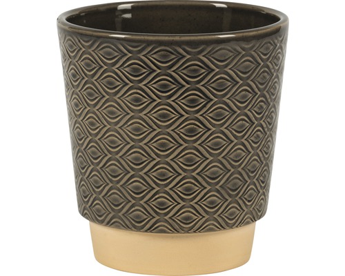 Dekorativer Blumentopf mit Rillenmuster