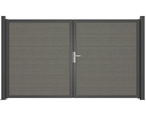 Doppeltor GroJa BasicLine Nova DIN rechts vormontiert ohne Pfosten 300 x 180 cm Grey Ash Cut Doppeltor GroJa BasicLine Nova DIN rechts vormontiert ohne Pfosten 300 x 180 cm Grey Ash Cut