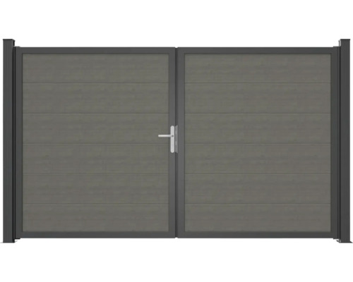 Doppeltor GroJa BasicLine Nova DIN links vormontiert ohne Pfosten 300 x 180 cm Grey Ash Cut Doppeltor GroJa BasicLine Nova DIN links vormontiert ohne Pfosten 300 x 180 cm Grey Ash Cut