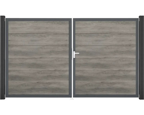 Doppeltor GroJa BasicLine Nova DIN rechts vormontiert ohne Pfosten 300 x 180 cm Monument Oak Doppeltor GroJa BasicLine Nova DIN rechts vormontiert ohne Pfosten 300 x 180 cm Monument Oak