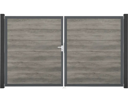 Doppeltor GroJa BasicLine Nova DIN links vormontiert ohne Pfosten 300 x 180 cm Monument Oak Doppeltor GroJa BasicLine Nova DIN links vormontiert ohne Pfosten 300 x 180 cm Monument Oak