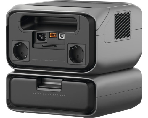 Tragbare Powerstation mit Zusatzbatterie