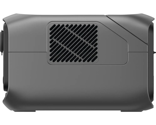 Grauer Stromgenerator mit Lüftungsgitter