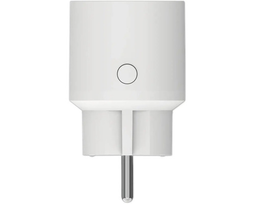Weiße smarte Steckdose mit Schalter