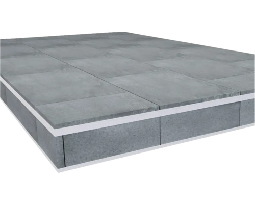 Betonplatten auf einer Terrasse