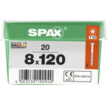 Packung mit 20 SPAX Schrauben, 8 x 120 Millimeter