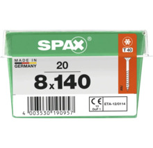 SPAX Universalschrauben 8x140 Millimeter, 20 Stück, Made in Germany