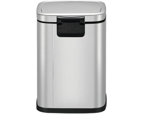 Treteimer aus Edelstahl mit Kunststoffdeckel