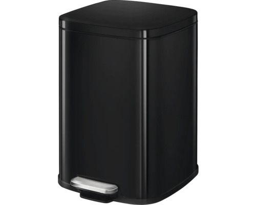 Schwarzer Treteimer aus Metall