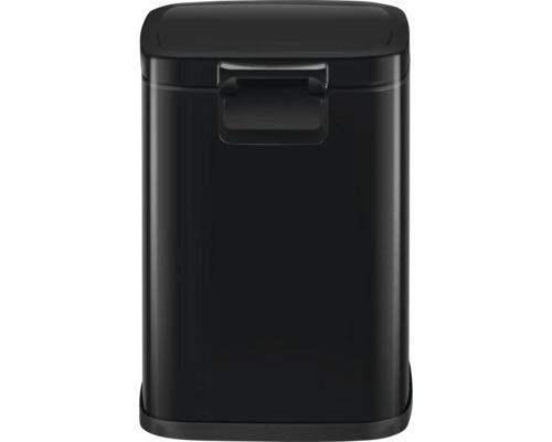 Schwarzer Abfallbehälter mit Deckel für den Innenbereich