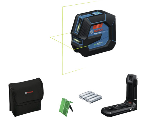 Linienlaser Bosch Professional GLL 20-22 G, inkl. Zubehör Bosch Professional GLL 20-22 G Kreuzlinienlaser mit Zubehör