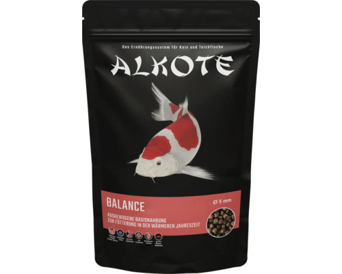 Teichfutter ALKOTE Balance 5 mm 500g Koifutter ausgewogene Basisnahrung Alkote Balance Koifutter, Alleinfutter für Kois und Teichfische