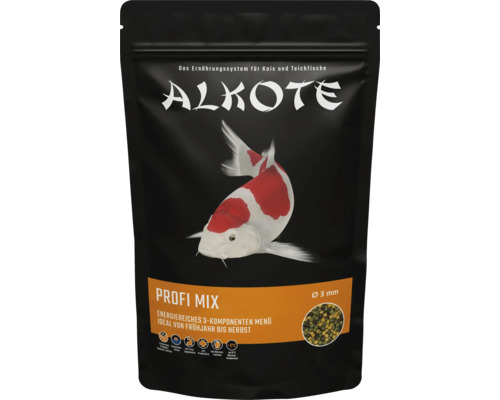 Teichfutter ALKOTE Profi Mix 3 mm 500g Koifutter für Fische ab 10 cm, mit Betaglucane