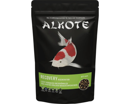 Teichfutter ALKOTE Recovery 5 mm 500g Hauptfutter zur Regeneration für Koi und Teichfische nach Winter oder Stressphasen Teichfutter ALKOTE Recovery 5 mm 500g Hauptfutter zur Regeneration für Koi und Teichfische nach Winter oder Stressphasen