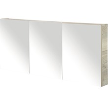 Spiegelschrank Sanox 160 x 13 x 65 cm eiche natur 3-türig