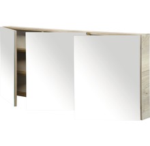 Spiegelschrank Sanox 160 x 13 x 65 cm eiche natur 3-türig