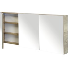 Spiegelschrank Sanox 160 x 13 x 65 cm eiche natur 3-türig