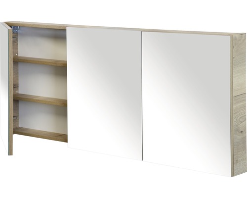 Spiegelschrank mit zwei Türen und Regalen