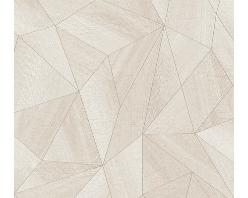 Vliestapete 36133-7 Daniel Hechter 7 geometrisches Muster creme Geometrische Vliestapete mit Holzoptik
