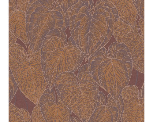 Vliestapete 78128-4 Daniel Hechter 7 Blätter orange gold metallic Tapete mit Blattmuster