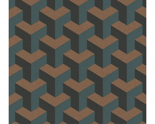 Vliestapete 78150-2 Daniel Hechter 7 3D-Retrografik petrol schwarz