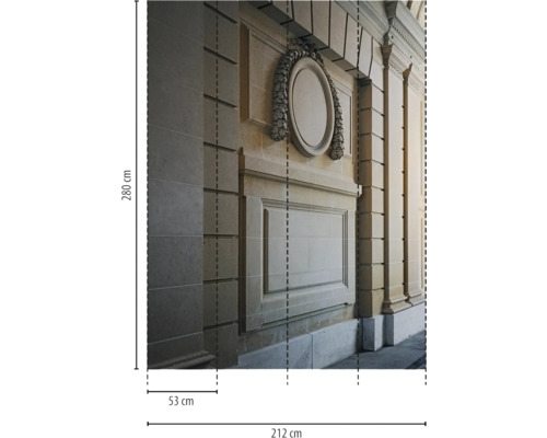 Fototapete Vlies 78661-1 Daniel Hechter 7 3D-Steinwand beige 4-tlg. 212 x 280 cm