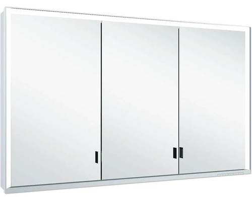 Tür KEUCO Royal Lumos silber matt 90101010155 links mitte Spiegelschrank mit drei Türen für das Badezimmer