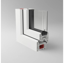 ARON Basic+ Kunststofffenster 1 Flügelig (Dreh-Kipp) 65x50 cm RAL 7016 anthrazitgrau DIN Links (Förderfähig)