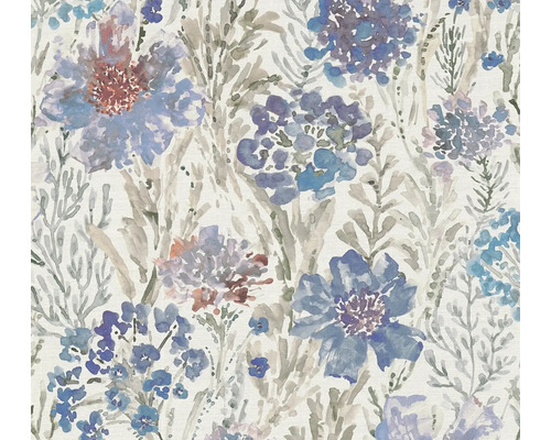 Vliestapete 39695-3 Aquarell Dreams Blumen blau weiß Tapete mit Blumenmuster