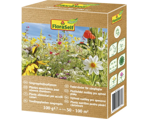 Blumenwiesensamen FloraSelf Nature 'Singvogel-Nährpflanzen' 100 g / 100 m²