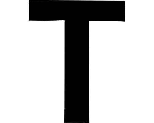 Klebebuchstabe "T" schwarz 35 mm